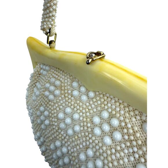 1950's JOHN WIND white beaded - Picture 3 of 7